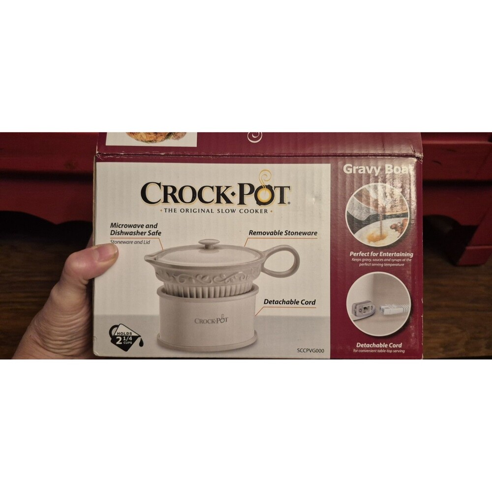 New Crock Pot Ceramic Gravy Boat Electric Gravy/Syrup Warmer SCCPVG000 2.25 cup - Picture 7 of 7